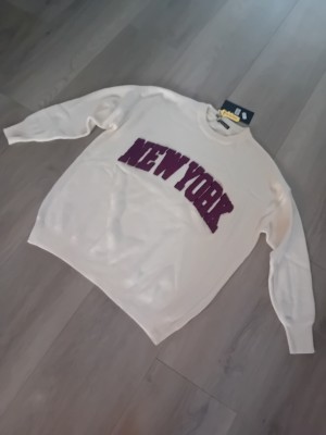 Trui new York teddy off white bordeaux 3831239