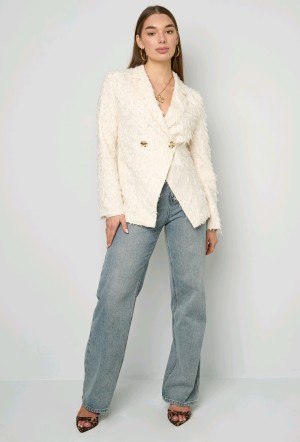 Blazer gimme creme met textuur 56600