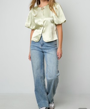 Glans top gimme pof groen 52575