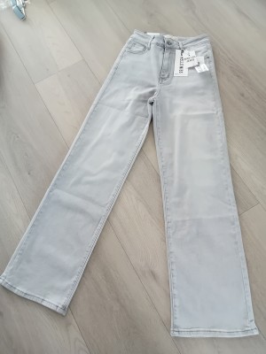 Hello miss wide leg jeans grijs HM 6563-2
