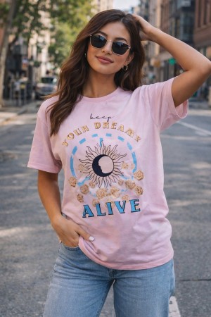 Oversized shirts roze Alive 