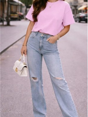Cropped sweater top oud rose 