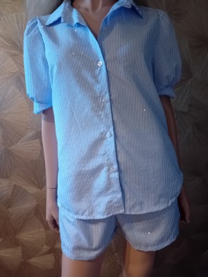 Streep setje lovely blue 